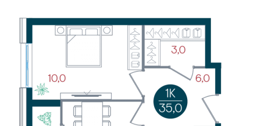 1-комн квартира Москва г., Кавказский б-р,  к. 3