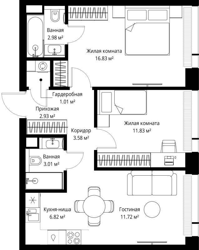 Продажа 2-комн квартиры в новостройке Москва г., Верейская ул.,  к. 5