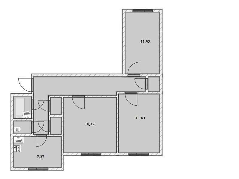 Продажа 3-комн квартиры на вторичном рынке Петергоф г., Чичеринская ул. ,  д. 3,  к. 2