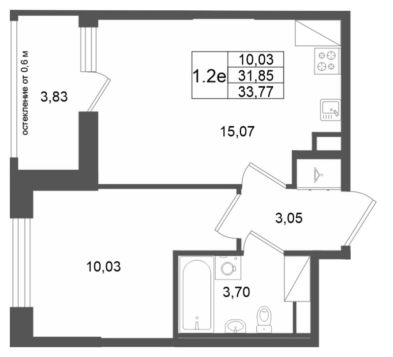 Продажа 1-комн квартиры в новостройке Новосаратовка д., Покровская Дорога ул.,  к. 13