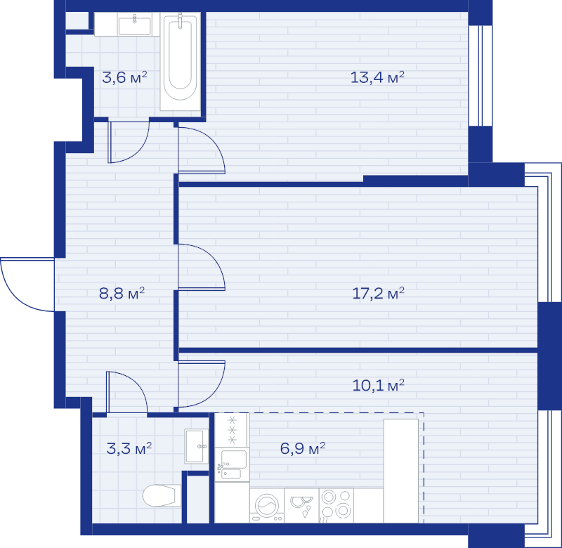 Продажа 2-комн квартиры в новостройке Аристово п., Весенняя ул.,  к. 1
