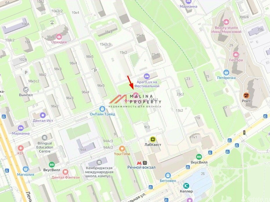 Продажа торгового помещения Фестивальная ул,  д. 13 к3
