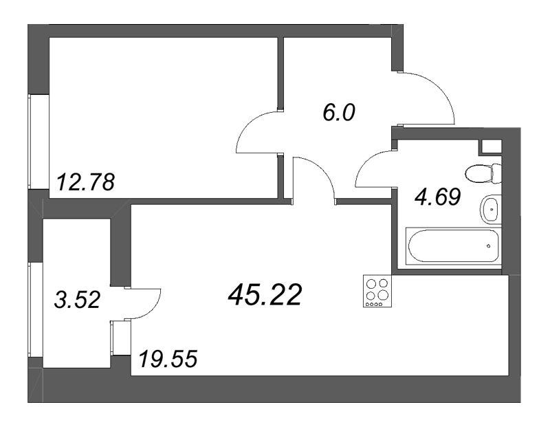 Продажа 1-комн квартиры в новостройке Шушары п., Школьная ул.,  к. 1