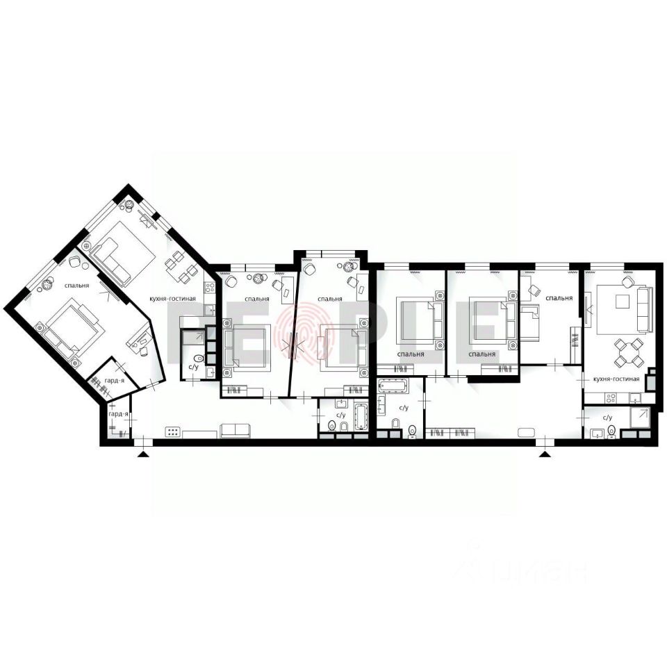 Продажа 5-комн квартиры на вторичном рынке Мосфильмовская улица, 8с1