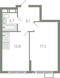Продажа 1-комн квартиры на вторичном рынке Молоково с, Ново-Молоковский б-р,  д. 1