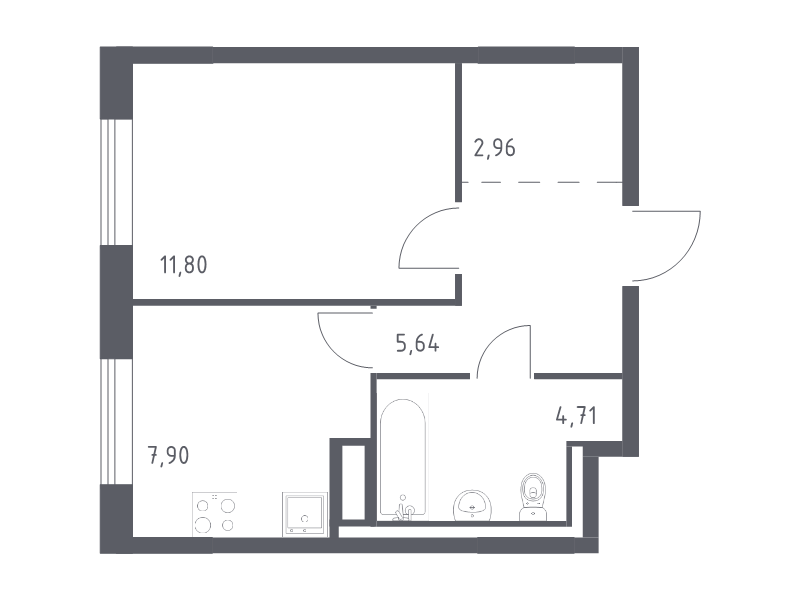 Продажа 1-комн квартиры в новостройке Лаголово д., Гатчинское ш.,  к. 1