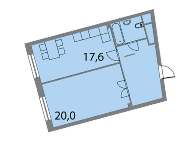 Планировка ЖК V-House, 20.00 м2