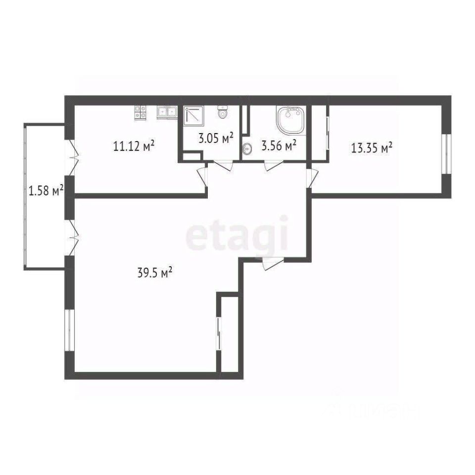 Продажа 3-комн квартиры на вторичном рынке Кудрово г., улица Пражская, 5