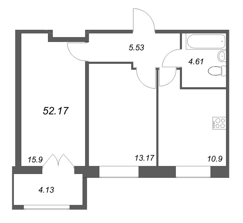 Продажа 2-комн квартиры в новостройке Скотное д., Рождественская ул.,  к. 1
