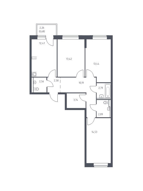Продажа 3-комн квартиры в новостройке Егорово п., Колхозная ул.,  к. 3.1