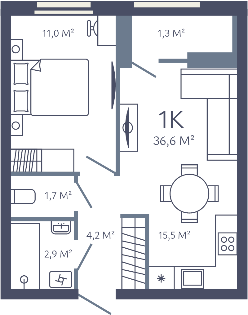 Продажа 1-комн квартиры в новостройке Кудрово д., Австрийская ул.,  к. 1
