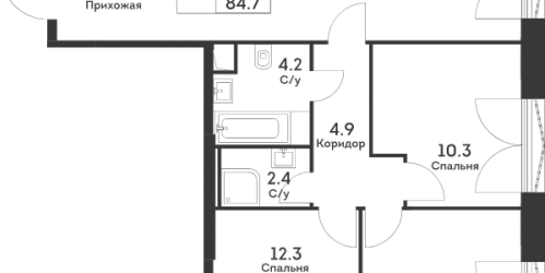 3-комн квартира Москва г., Обручева ул.,  к. 6
