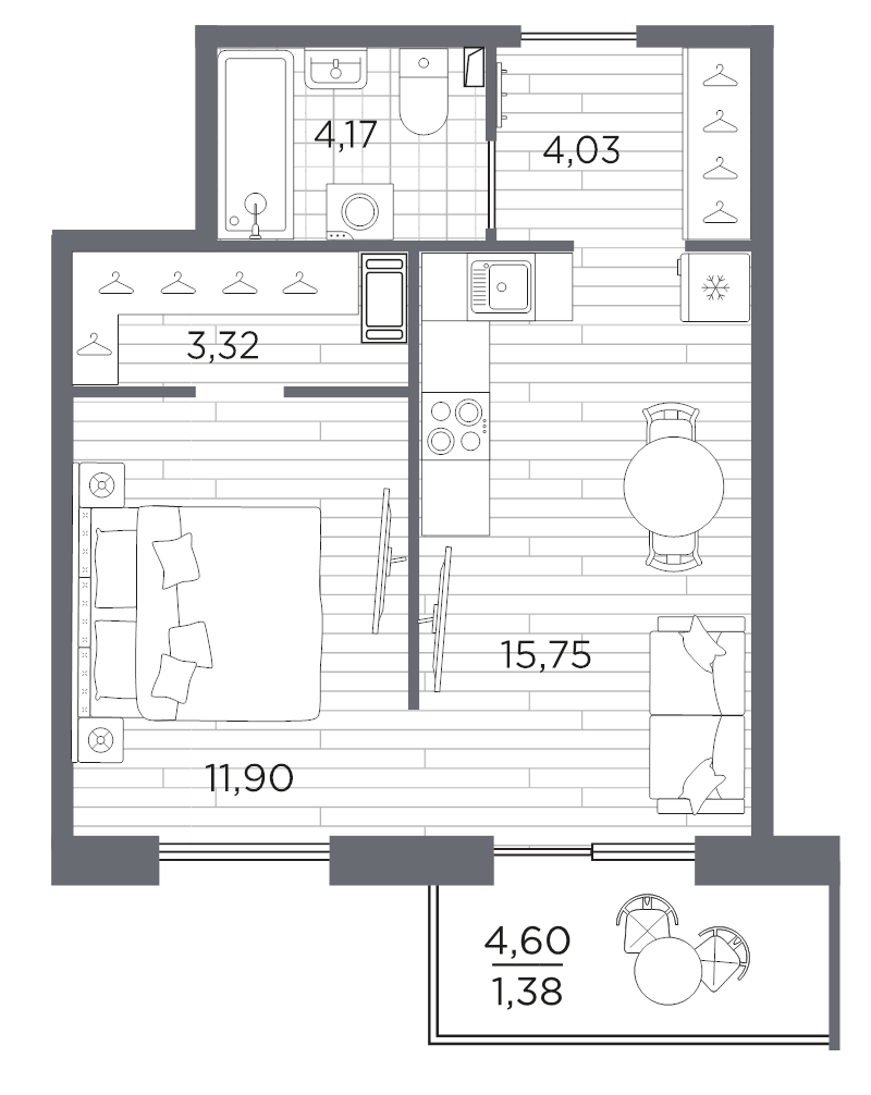 Продажа 1-комн квартиры в новостройке Санкт-Петербург г., Суздальское ш.,  к. 631