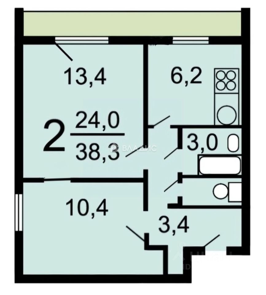 Продажа 2-комн квартиры на вторичном рынке Широкая улица, 3К1
