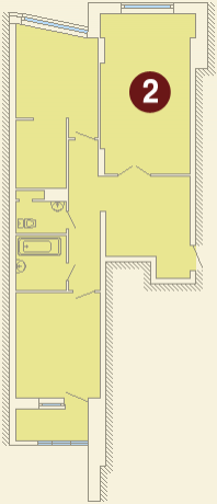 Планировка ЖК Апрелевка, Дубки, корп. 1, 84.32 м2