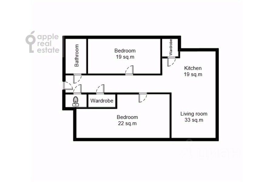 Продажа 3-комн квартиры на вторичном рынке д. Жуковка, 14