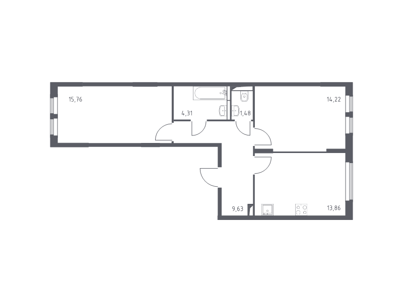 Продажа 2-комн квартиры в новостройке Остафьево с., Остафьевское ш.,  к. 19