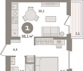 Продать Квартиры в новостройке Сапроново д., Калиновая ул.   7