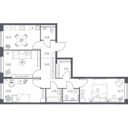 Продажа 3-комн квартиры в новостройке Богданиха д., Красная Слобода ул., к. 7.1 Продажа 3-комн квартиры в новостройке Богданиха д., Красная Слобода ул., к. 7.1