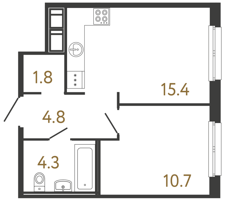 Продажа 1-комн квартиры в новостройке Санкт-Петербург г., Обводного кан. наб.,  к. 1
