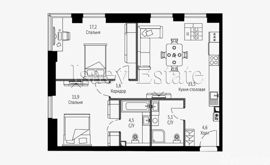 Продажа 2-комн квартиры на вторичном рынке Черемушкинская Б. ул,  д. 25,  к. 151