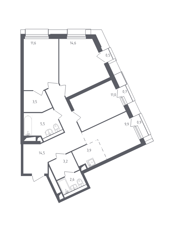 Продажа 3-комн квартиры в новостройке Раздоры д., Мякининское ш.,  к. 19