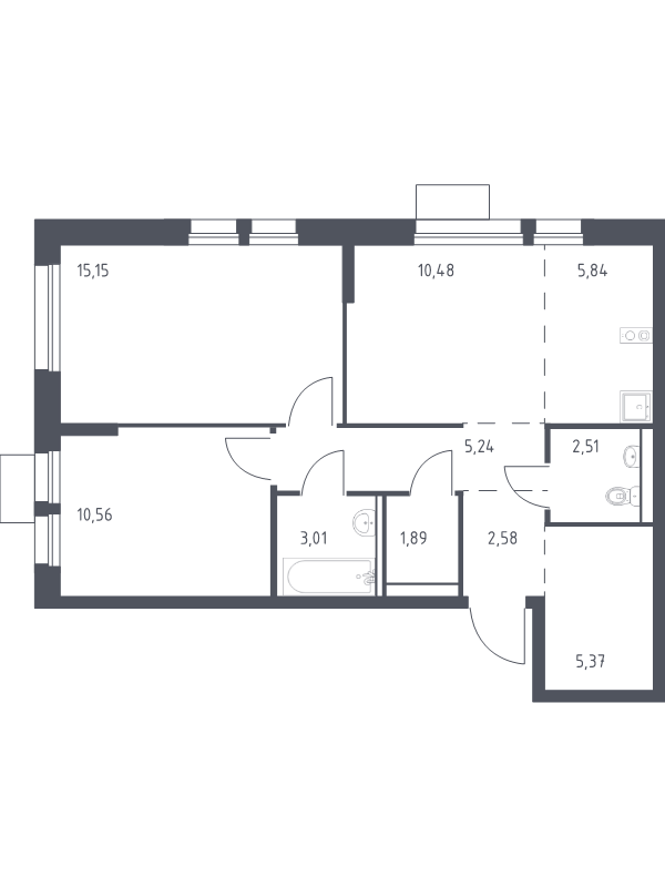 Продажа 2-комн квартиры в новостройке Балашиха г., Балашихинское ш.,  к. 8