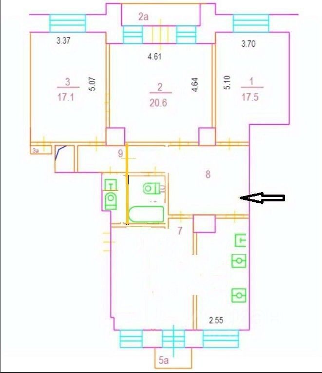 Продажа 4-комн квартиры на вторичном рынке Смоленская набережная, 2