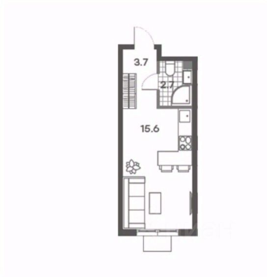 Продажа студии улица Красного Маяка, 26А