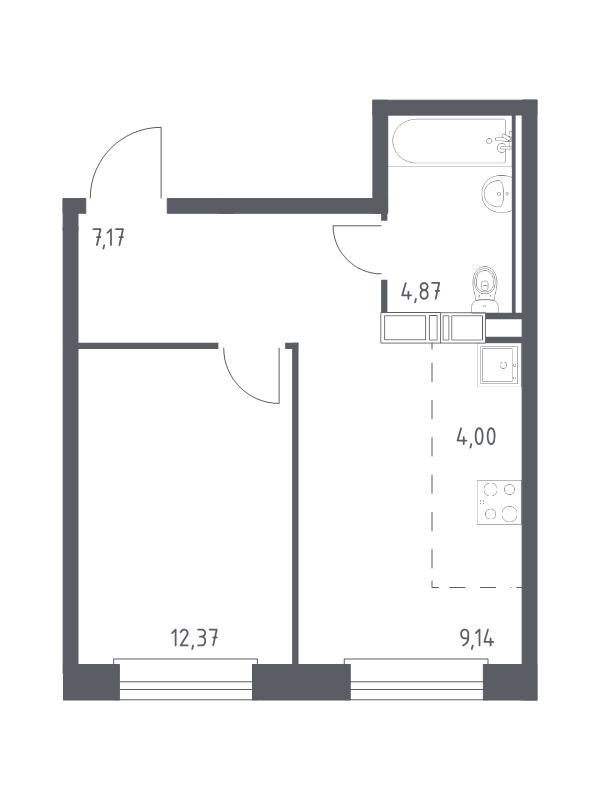 Продажа 1-комн квартиры в новостройке Cтолбово д., Проектируемый проезд № 7032,  к. 14-2
