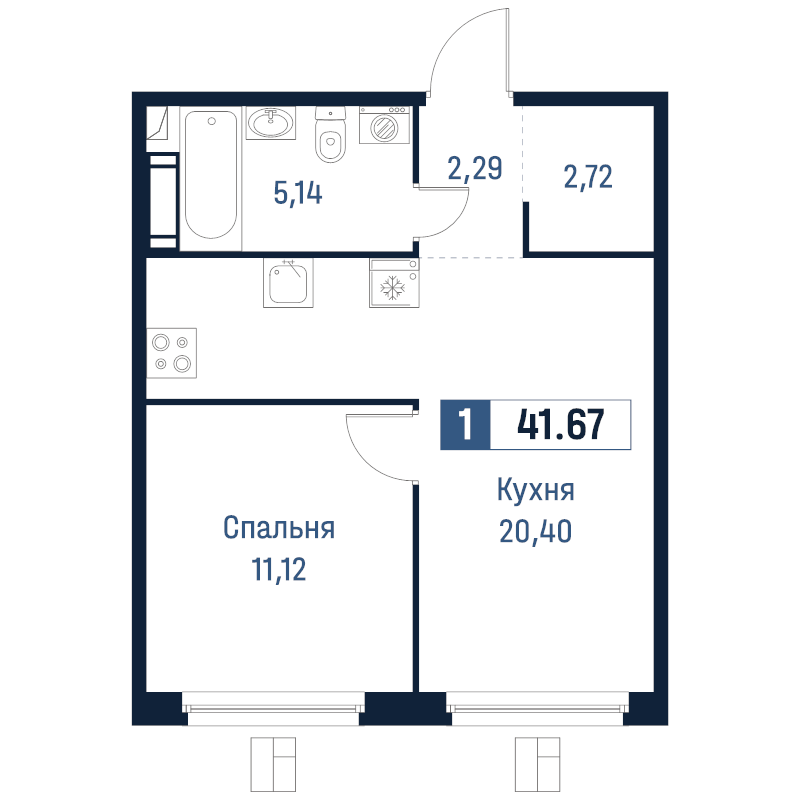 Продажа 1-комн квартиры в новостройке Мурино п., Романовская ул.,  к. 2