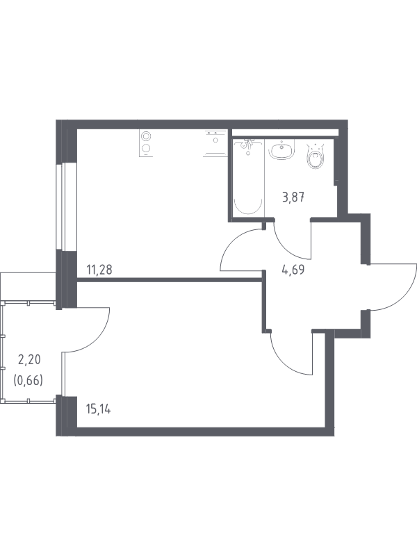 Продажа 1-комн квартиры в новостройке Алхимово д., Полевая ул.,  к. 3