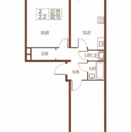 Продажа 2-комн квартиры на вторичном рынке Московское ш,  д. 262 к4