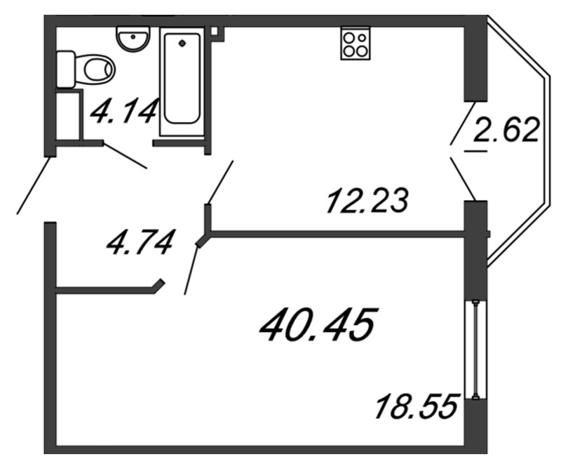 Продажа 1-комн квартиры в новостройке Санкт-Петербург г., Лодейнопольская ул.,  к. 1