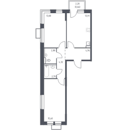 Продажа 2-комн квартиры в новостройке Москва г., Ленинградское ш.,  к. 5