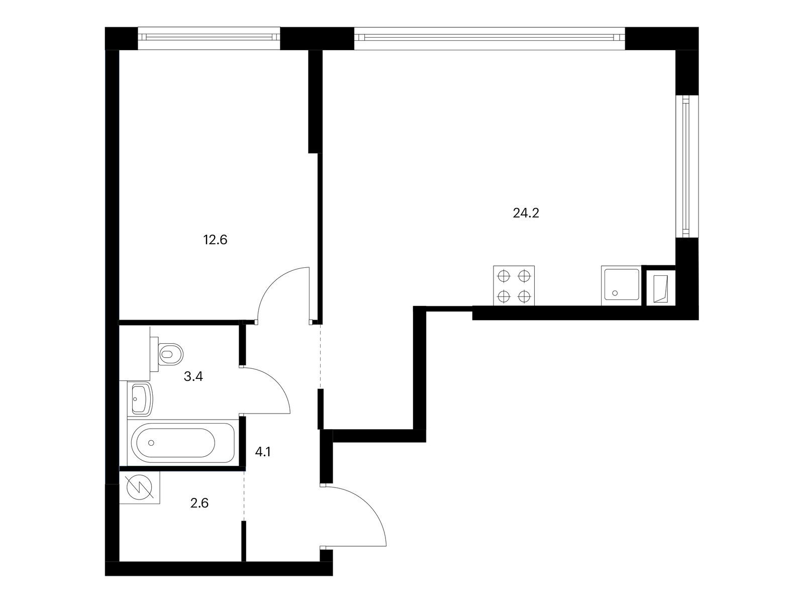 Продажа 1-комн квартиры в новостройке ул. Ивана Франко, корп.3