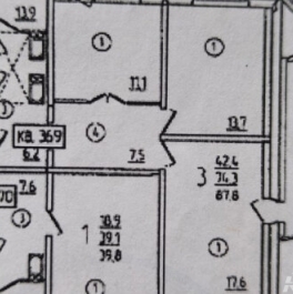 Продажа 3-комн квартиры на вторичном рынке улица Вертолётчиков,  д. 1