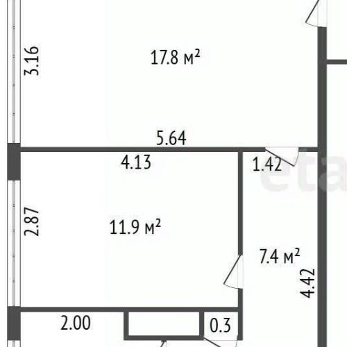 3-комн квартира Аэродромная улица, 7к1