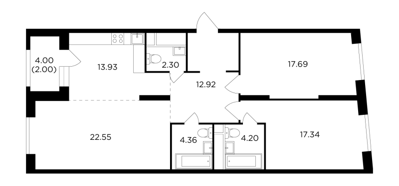 Продажа 2-комн квартиры в новостройке Москва г., Петра Алексеева ул.,  к. 5