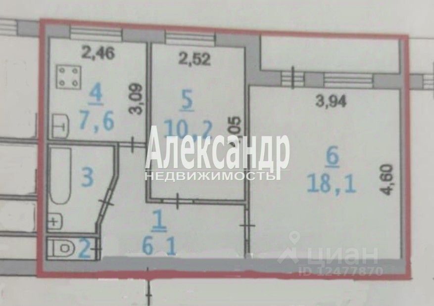 Продажа комнаты Сертолово, Центральная улица, 4к2