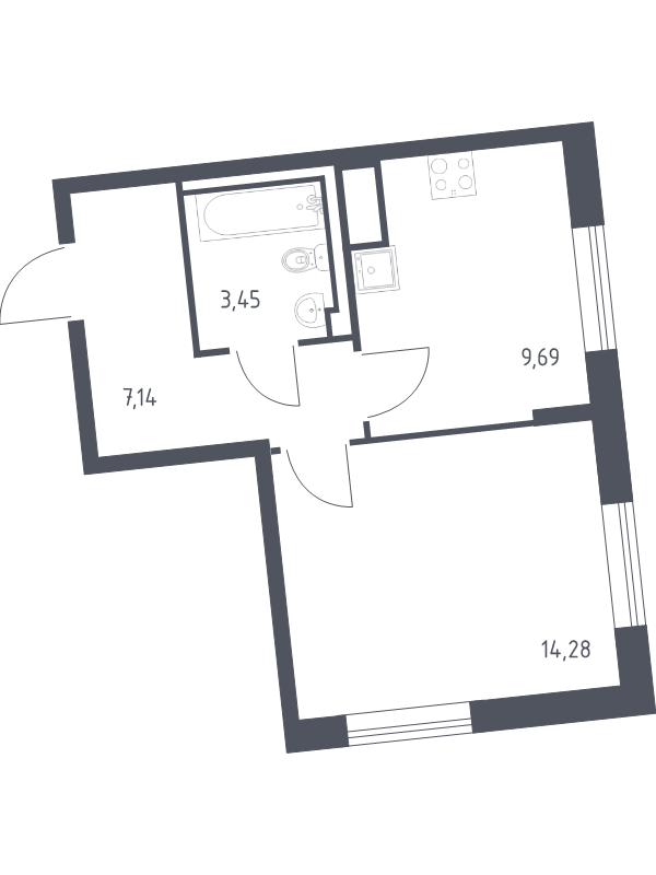 Продажа 1-комн квартиры в новостройке Лаголово д., Гатчинское ш.,  к. 4