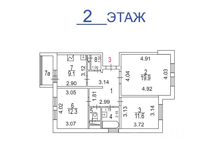 Продажа 3-комн квартиры на вторичном рынке Подольск, улица 43-й Армии, 23