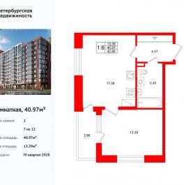 Продажа 1-комн квартиры в новостройке ул. Кубинская