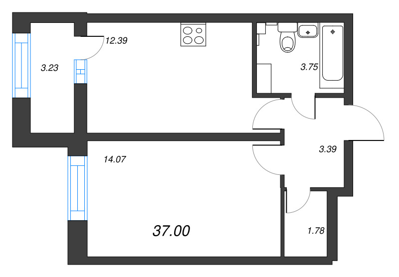 Продажа 1-комн квартиры в новостройке Санкт-Петербург г., Полюстровский пр-кт,  к. 5