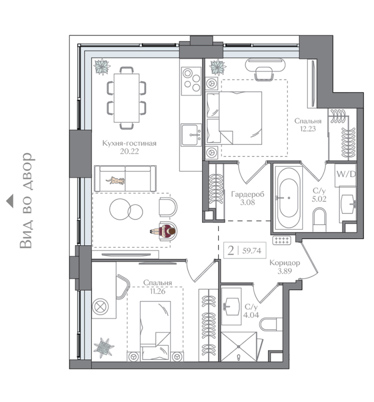 Продажа 2-комн квартиры в новостройке Москва г., 1-я Бухвостова ул.,  к. 2.4