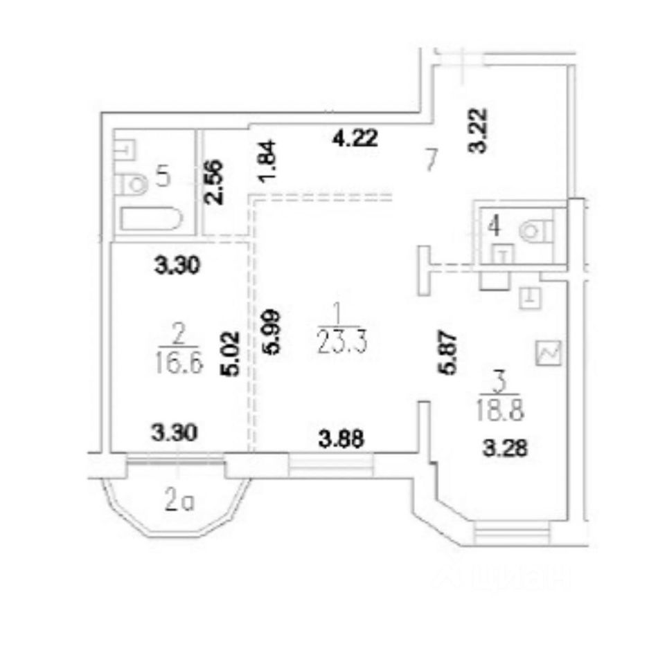 Продажа 2-комн квартиры на вторичном рынке Крылатская улица, 45К2