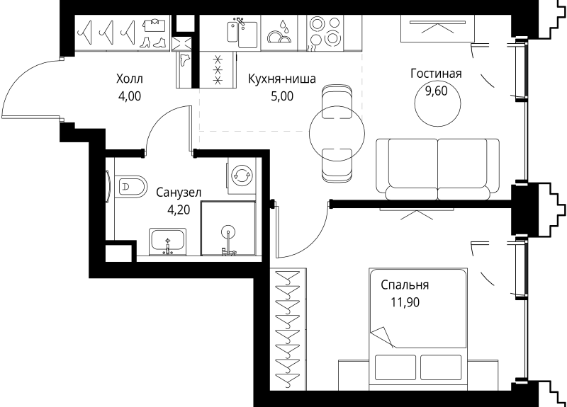 Продажа 1-комн квартиры в новостройке Москва г., Верейская ул.,  к. SET.1.2