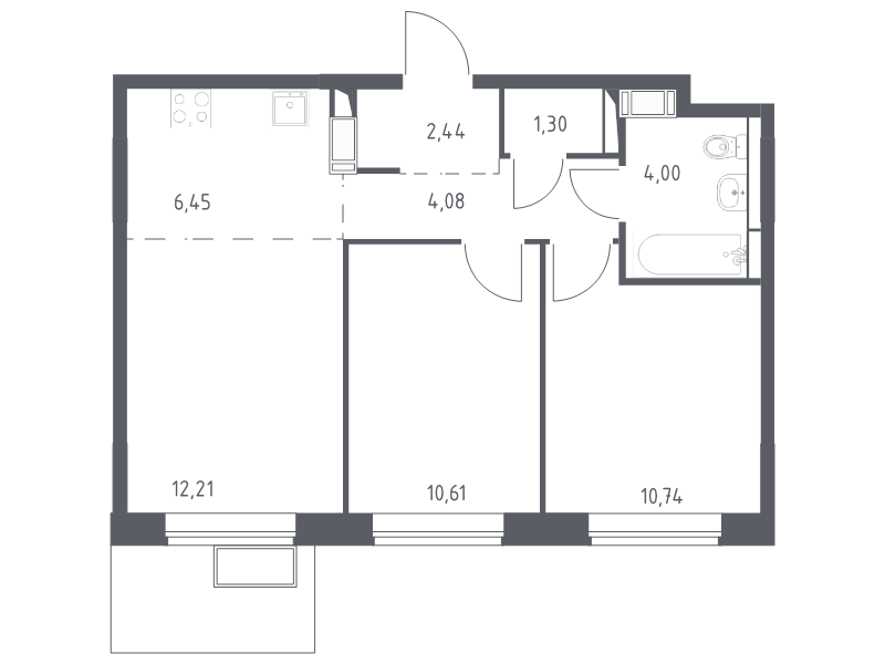 Продажа 2-комн квартиры в новостройке Алхимово д., Рязановское ш.,  к. 15