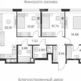 Продажа 3-комн квартиры на вторичном рынке Лисянского ул,  д. 6,  к. 1