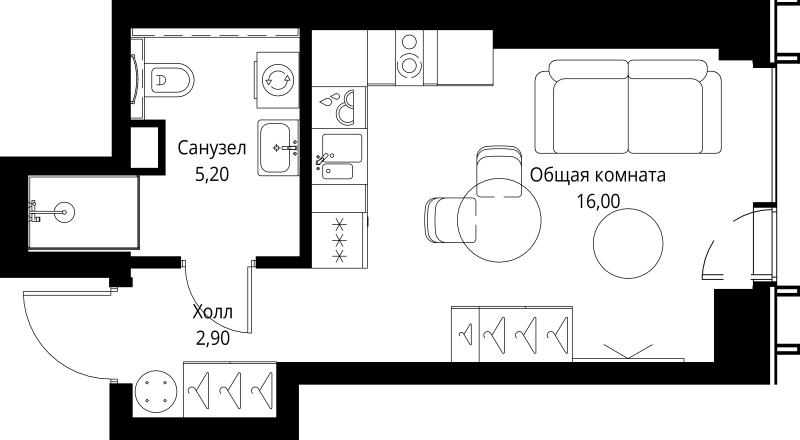 Продажа студии Москва г., Верейская ул.,  к. 1.6